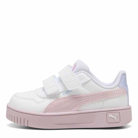 Puma Carina Street V Inf Low-Top Trainers Girls White/Pink Puma Footwear