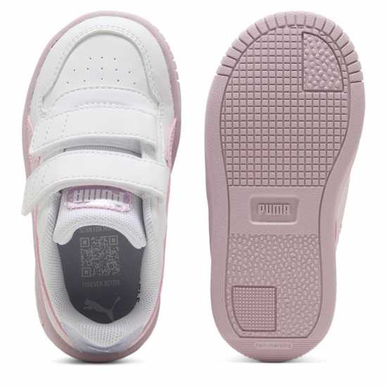 Puma Carina Street V Inf Low-Top Trainers Girls White/Pink Puma Footwear