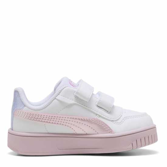 Puma Carina Street V Inf Low-Top Trainers Girls White/Pink Puma Footwear