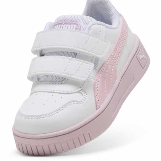 Puma Carina Street V Inf Low-Top Trainers Girls White/Pink Puma Footwear