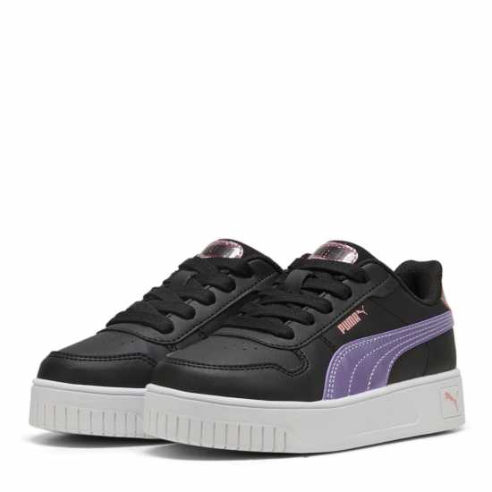 Puma Carina Street Ps Low-Top Trainers Girls Black/Purple Puma Footwear