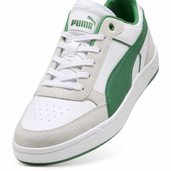 Puma Маратонки Dribble Sd Court Trainers Unisex Kids Бяло/Зелено/Сиво Puma Footwear