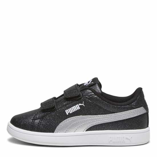 Puma Smash 3.0 Glitz Glam V Child Girl Trainers Черно/сребро Детски маратонки