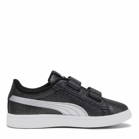 Puma Smash 3.0 Glitz Glam V Child Girl Trainers Черно/сребро Детски маратонки