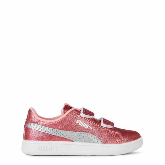 Puma Smash 3.0 Glitz Glam V Child Girl Trainers Розово/Сиво Детски маратонки