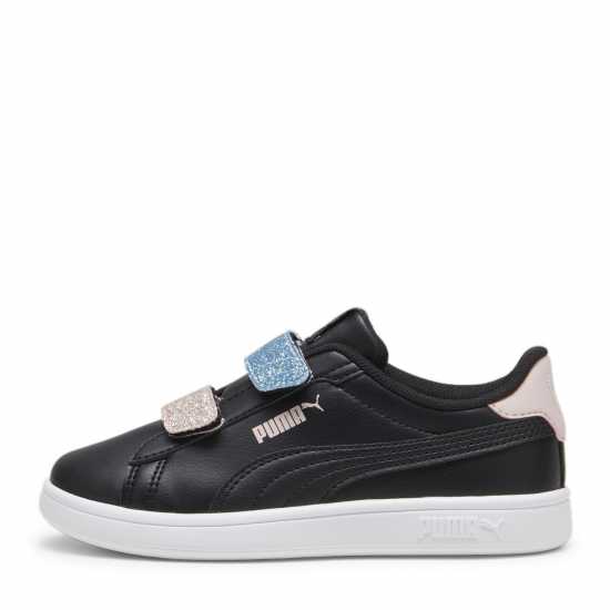 Puma Smash 3.0 Glitz Glam V Child Girl Trainers Черно/Розово Детски маратонки