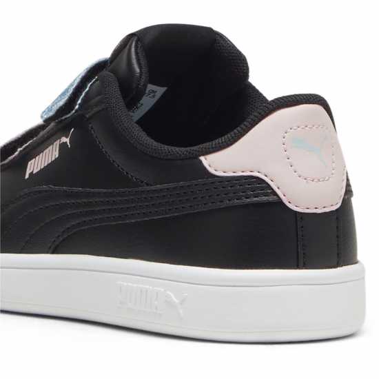 Puma Smash 3.0 Glitz Glam V Child Girl Trainers Черно/Розово Детски маратонки