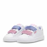 Puma Smash 3.0 Glitz Glam V Infant Girl Trainers Бяло/Розово Детски маратонки