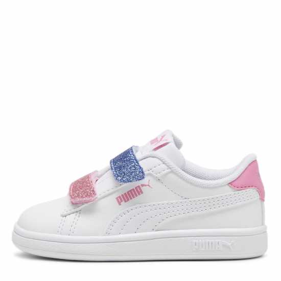 Puma Smash 3.0 Glitz Glam V Infant Girl Trainers Бяло/Розово Детски маратонки