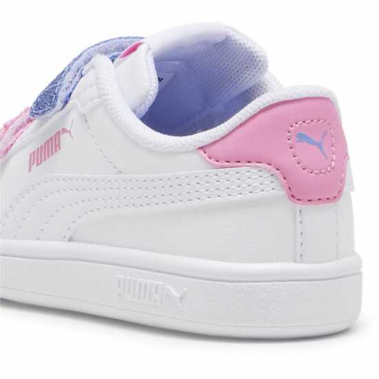 Puma Smash 3.0 Glitz Glam V Infant Girl Trainers Бяло/Розово Детски маратонки