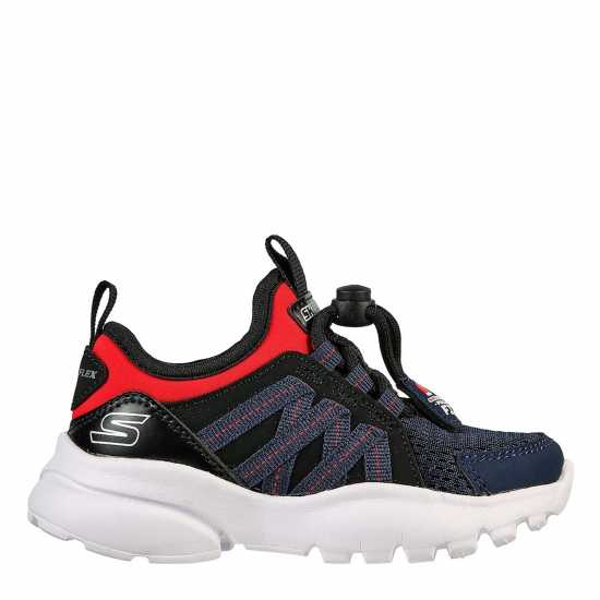 Skechers Razor Flex - Dexler Low-Top Trainers Boys Морска синьо/червено Бебешки обувки и маратонки