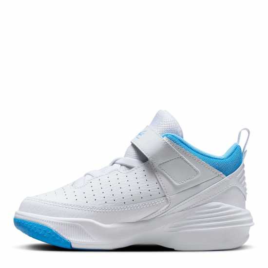 Air Jordan Max Aura 5 Little Kids' Shoes White/Blue Мъжки баскетболни маратонки