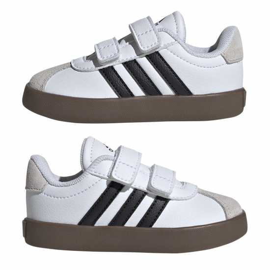 Adidas Vl Court 3.0 Infants Shoes White/Gum 