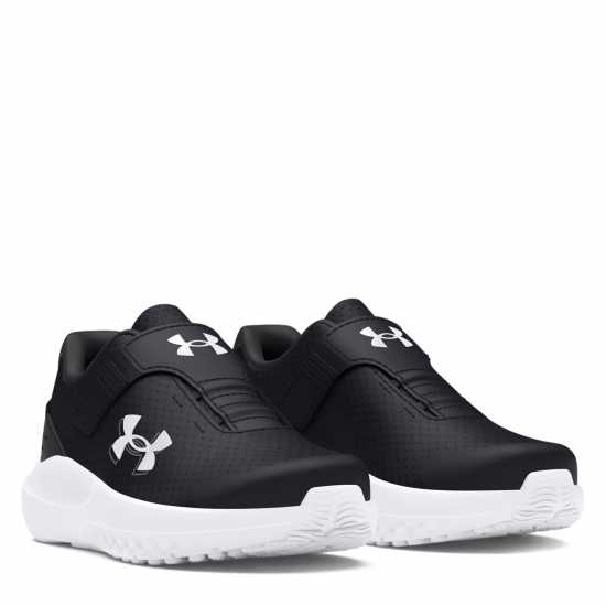 Under Armour Surge 4 Ac Running Shoes Unisex Infants Черно/Бяло Бебешки обувки и маратонки