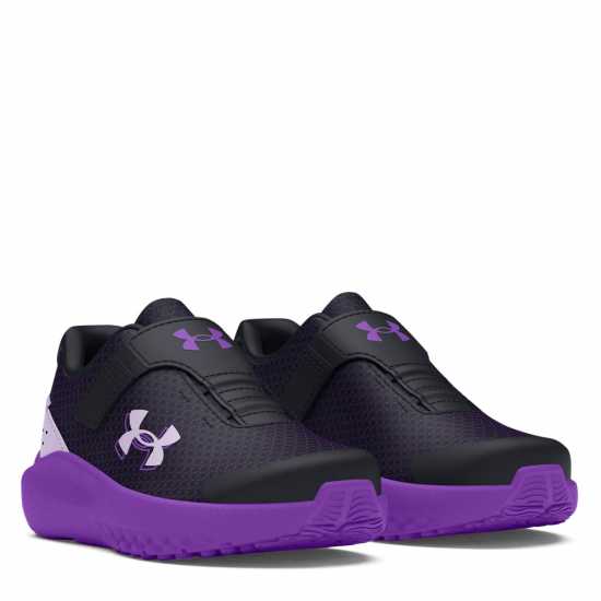 Under Armour Детски Спортни Обувки Surge 4 Ac Running Shoes Infant Girls Черно Бебешки обувки и маратонки