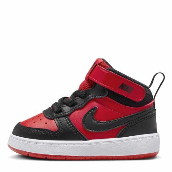 Nike Court Borough Mid 2 Baby/toddler Shoe Червен/Черен Бебешки обувки и маратонки