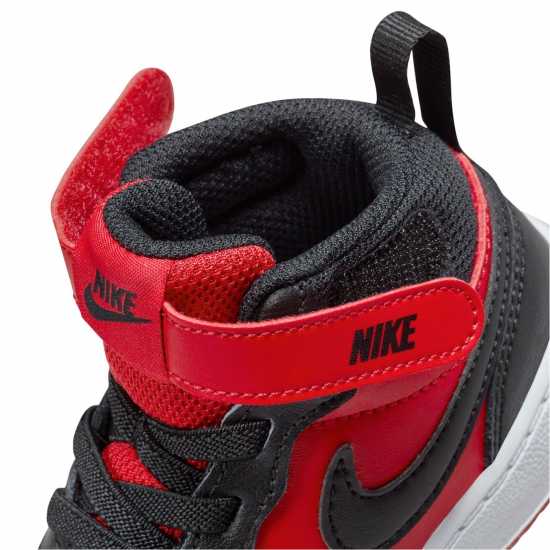 Nike Court Borough Mid 2 Baby/toddler Shoe Червен/Черен Бебешки обувки и маратонки