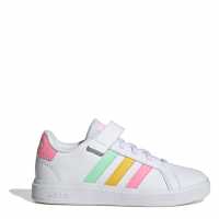 Adidas Детски Маратонки Момчета Grand Court Child Boys Trainers Бяло/Мента/Розово 