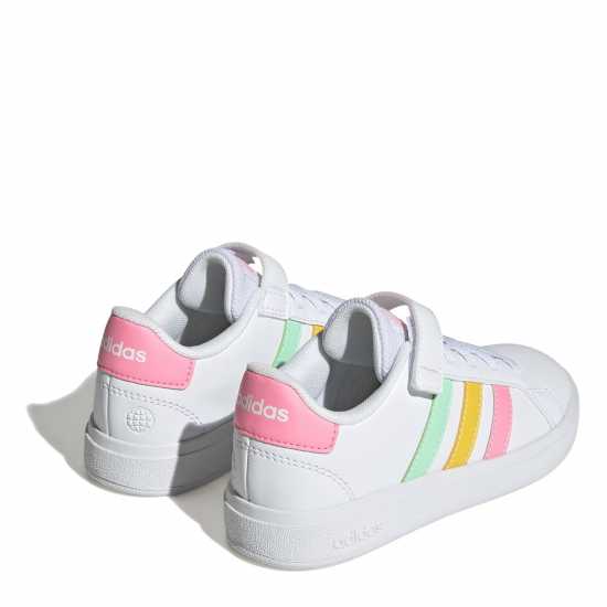 Adidas Детски Маратонки Момчета Grand Court Child Boys Trainers Бяло/Мента/Розово 