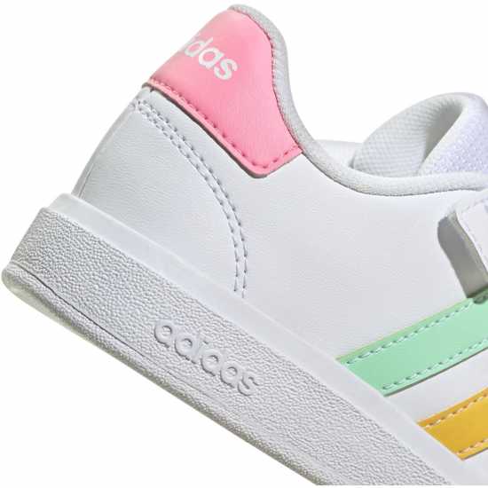 Adidas Детски Маратонки Момчета Grand Court Child Boys Trainers Бяло/Мента/Розово 