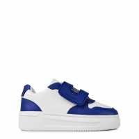 Mallet Hoxton Strap Trainers Infants White Blue Бебешки обувки и маратонки