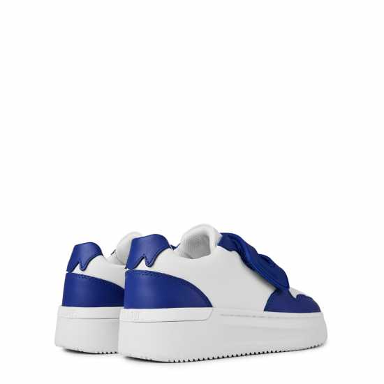 Mallet Hoxton Strap Trainers Infants White Blue Бебешки обувки и маратонки