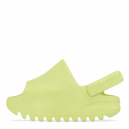 Yeezy Back Strap Sliders Babies Glow Green Kids