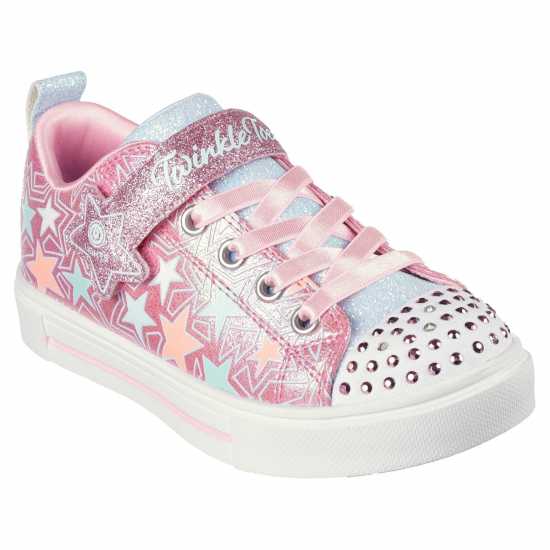 Skechers Metallic Stars Top Strap & Gore Sne Low-Top Trainers Girls  Детски маратонки