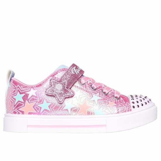 Skechers Metallic Stars Top Strap & Gore Sne Low-Top Trainers Girls  Детски маратонки