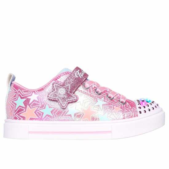 Skechers Metallic Stars Top Strap & Gore Sne Low-Top Trainers Girls  Детски маратонки