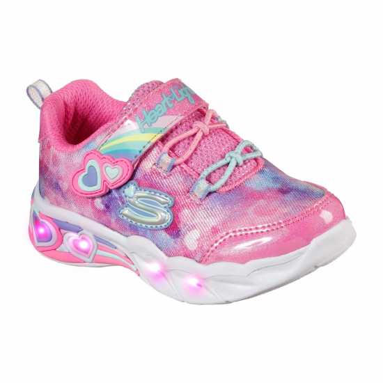 Skechers Lighted Sparkle Mesh W Bow Bungee & Low-Top Trainers Unisex Kids  Детски маратонки