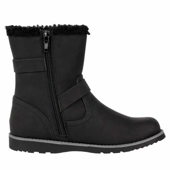 Miso Мотоциклетни Ботуши Faith Child Girls Biker Boots Черно Детски ботуши