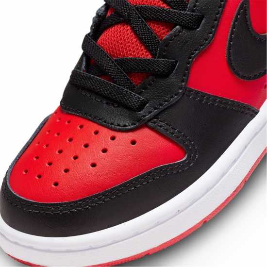 Nike Court Borough Mid 2 Little Kids' Shoe Червен/Черен Детски високи кецове