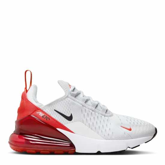 Nike Младежки Маратонки Air Max 270 React Junior Trainers Сиво/червено Детски маратонки