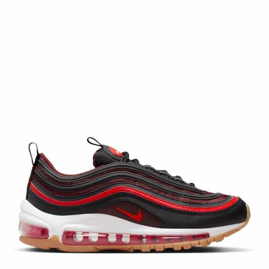 Nike Младежки Маратонки Air Max 97 Junior Trainers Черно/Червено 