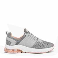 Kappa Affi Air Bubble Knitted Trainers Junior Grey/Pink Детски маратонки
