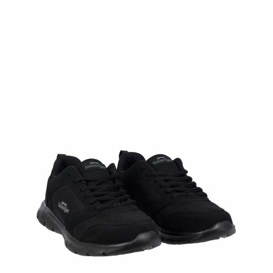 Slazenger Маратонки За Момчета Force Mesh Junior Boys Trainers Черно/Черно Детски високи кецове