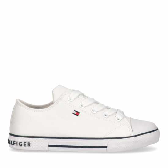 Tommy Hilfiger Ниски Спортни Обувки Vincent Low Top Trainers Juniors Бяло 100 