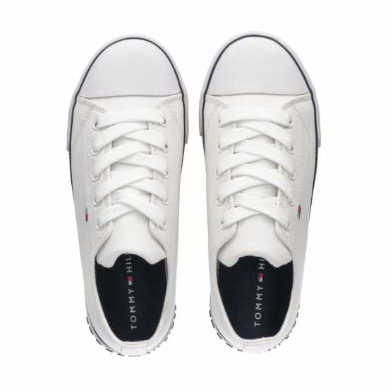 Tommy Hilfiger Ниски Спортни Обувки Vincent Low Top Trainers Juniors Бяло 100 