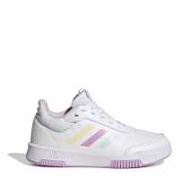 Adidas Средни Маратонки За Момичета Tensaur 3 Junior Girls Trainers Бяло/Розово Детски маратонки