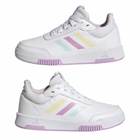 Adidas Средни Маратонки За Момичета Tensaur 3 Junior Girls Trainers Бяло/Розово Детски маратонки