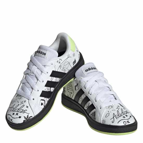 Adidas Маратонки Girls Grand Court Trainers Бял/Многоцветно Детски маратонки