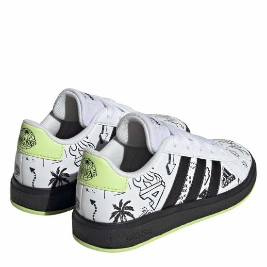 Adidas Маратонки Girls Grand Court Trainers Бял/Многоцветно Детски маратонки