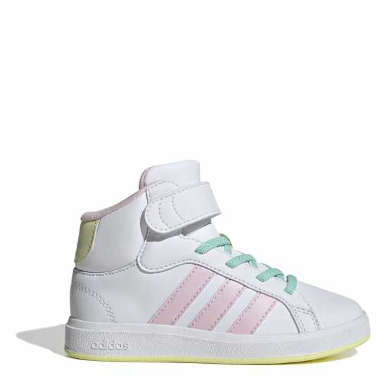 Adidas Маратонки Girls Grand Court Trainers Бяло/Розово Детски маратонки