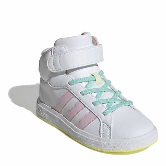 Adidas Маратонки Girls Grand Court Trainers Бяло/Розово Детски маратонки