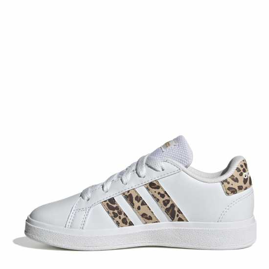 Adidas Маратонки Girls Grand Court Trainers Бяло/Животно Детски маратонки