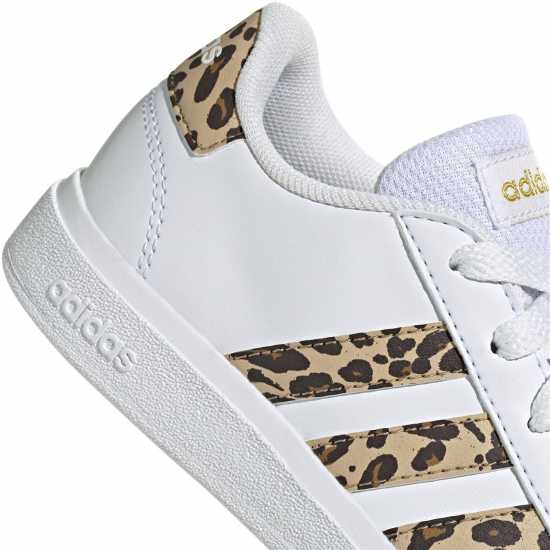 Adidas Маратонки Girls Grand Court Trainers Бяло/Животно Детски маратонки