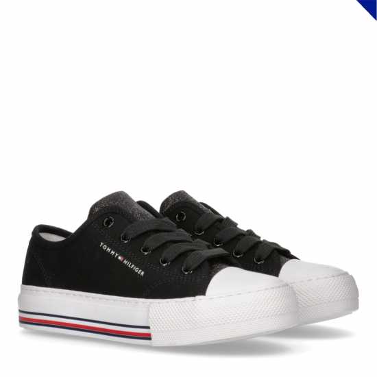 Tommy Hilfiger Tommy Low Lace Snkr Jn42 Черно 999 Детски високи кецове