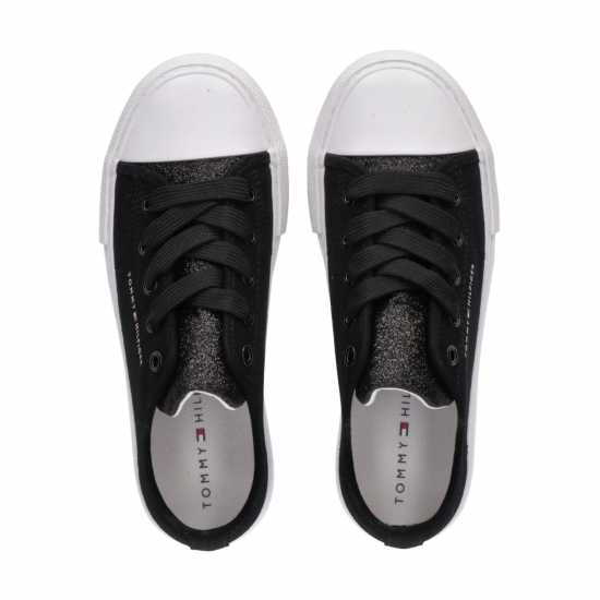 Tommy Hilfiger Tommy Low Lace Snkr Jn42 Черно 999 Детски високи кецове