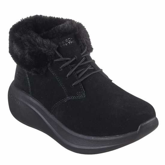 Skechers Боти С Пух Момичета Max Cushioning Essential Snug Boots Girls Черно Детски ботуши